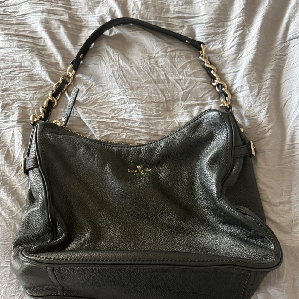 Kate Spade Dark Gray Leather Shoulder Bag